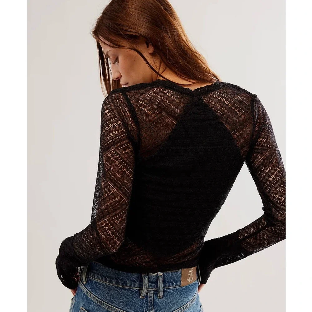 NWT Free People My Party Top Long Sleeve Shirt - Picture 2 of 6